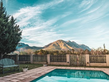 Landscape View Of Pool On Backyard
