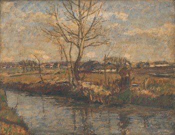 Landscape with a stream | Free Photo - rawpixel