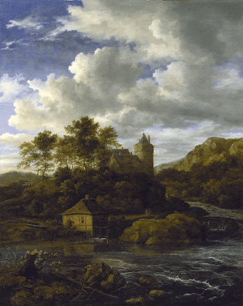 Landscape with castle and watermill. | Free Photo - rawpixel