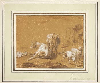 Landscape with cows and goats | Free Photo - rawpixel