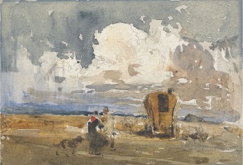 Landscape with Gypsies and Wagon | Free Photo - rawpixel