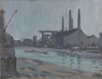 Landscape with Industrial Buildings by a River | Free Photo - rawpixel