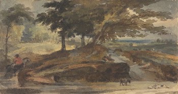 Landscape with Knoll with Trees, | Free Photo - rawpixel