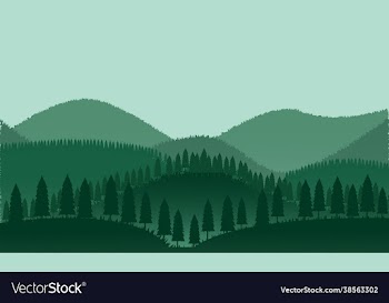 landscape with mountains and trees