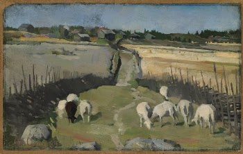 Landscape with sheep (1884)  | Free Photo - rawpixel