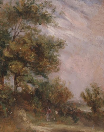 Landscape with Trees and a Figure | Free Photo - rawpixel