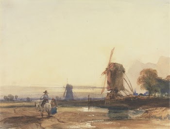 Landscape with Windmills | Free Photo - rawpixel