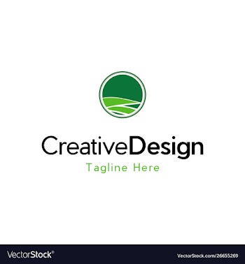 Landscaping circle creative logo design vector image