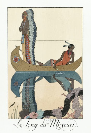 Langs de Missouri (1923) fashion illustration in high resolution by George Barbier. Original from The Rijksmuseum. Digitally enhanced by rawpixel.