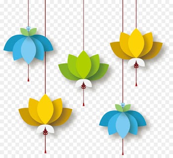 Lantern Festival Mid-Autumn Festival Lamp - Color lotus lamp 
