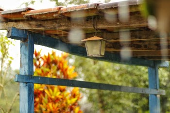 Lantern Hanging On Brown Wooden Ceiling