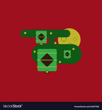 Lantern of Chinese new year vector image