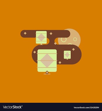 Lantern of Chinese new year vector image