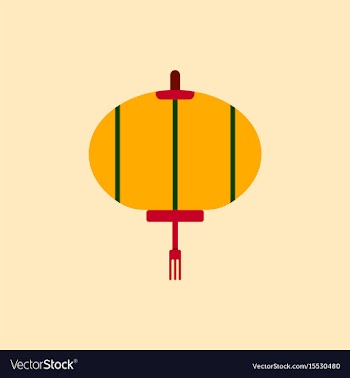 Lantern of chinese new year vector image