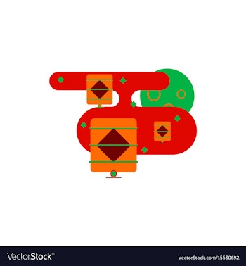 Lantern of chinese new year vector image