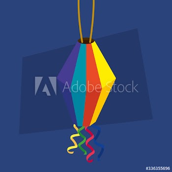 lantern of fiesta junina hanging design