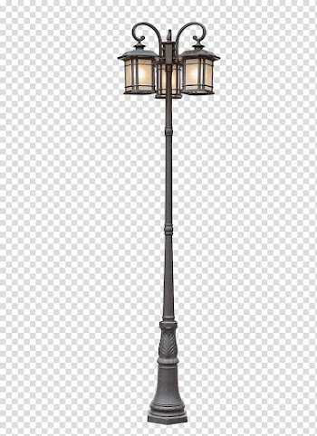 Lantern pole, black path light transparent background PNG clipart