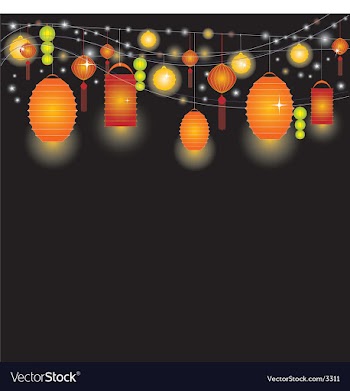 Lantern sky vector image