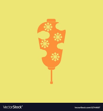 Lantern with snowflakes of vector image