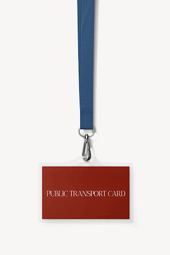 Lanyard card mockup, red 3D | Free PSD Mockup - rawpixel