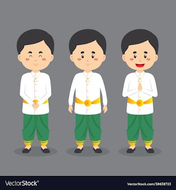 laos character with various expression