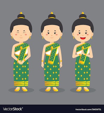laos character with various expression