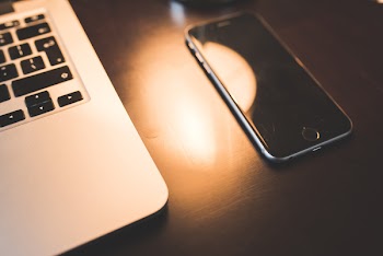 Laptop Computer &amp; iPhone Mobile Device