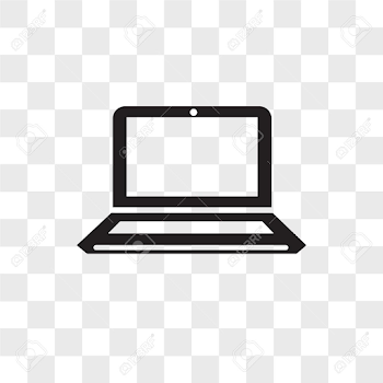 Laptop Computer Vector Icon Isolated On Transparent Background ...