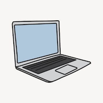 Laptop doodle mockup, cute digital | Free Vector Mockup - rawpixel