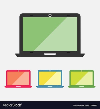 					Laptop icons set vector image														