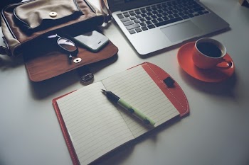          Laptop, Mobile, Coffee & Notebook Free Photo     