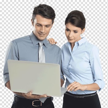 Laptop Tablet Computers Businessperson Master data management, business people transparent background PNG clipart