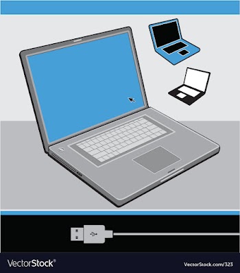 Laptop vector image