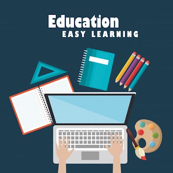 Laptop with education easy e-learning icons Free Vector