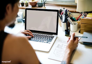 Laptop work working | Free stock psd mockup - 706