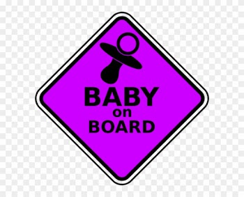 Large Baby On Board Clipart - Baby On Board Props