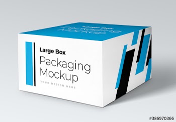Large Box Packaging Mockup