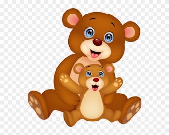 Large Dog Clip Art - Mama Bear And Baby Bear Clipart
