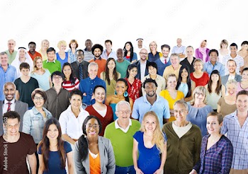 Large group of Multiethnic people