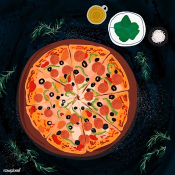 Large Italian pizza illustration | Free stock vector - 404619