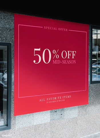Large-scale billboard mockup in front of a ma.. | Free stock psd mockup - 534759