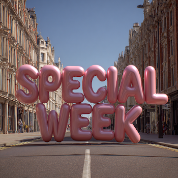 Large Scale Pink Inflatable Balloon Typography - 'SPECIAL WEEK'