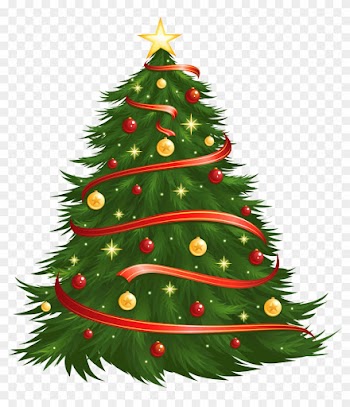 Large Size Transparent Decorated Christmas Tree Png - Christmas Tree Vector Png