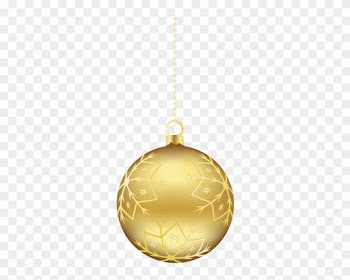 Large Transparent Christmas - Gold Christmas Ornament Png