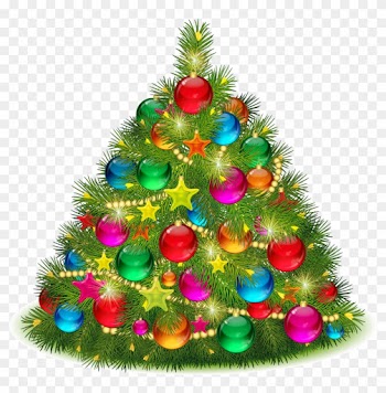 Large Transparent Decorated Christmas Tree Png Clipart - Christmas Tree Transparent Clip Art