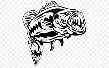 Largemouth bass Stencil Bass fishing Clip art - bass 