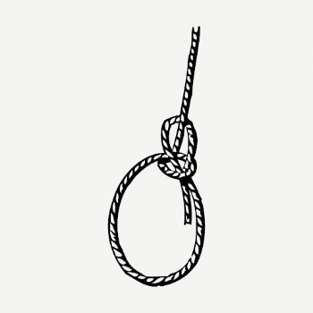 Lariat loop knot drawing clipart, | Free PSD - rawpixel