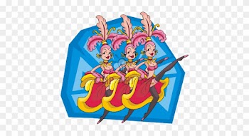 Las Vegas Casino Clipart - Las Vegas Show Girl Cartoon