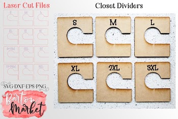 Laser Closet Dividers SVG DXF EPS PNG