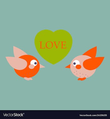 Laser cut template birds in love couple of birds vector image